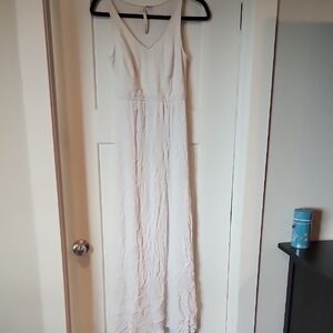 LC Lauren Conrad Tan Sleeveless V-Neck Maxi Dress